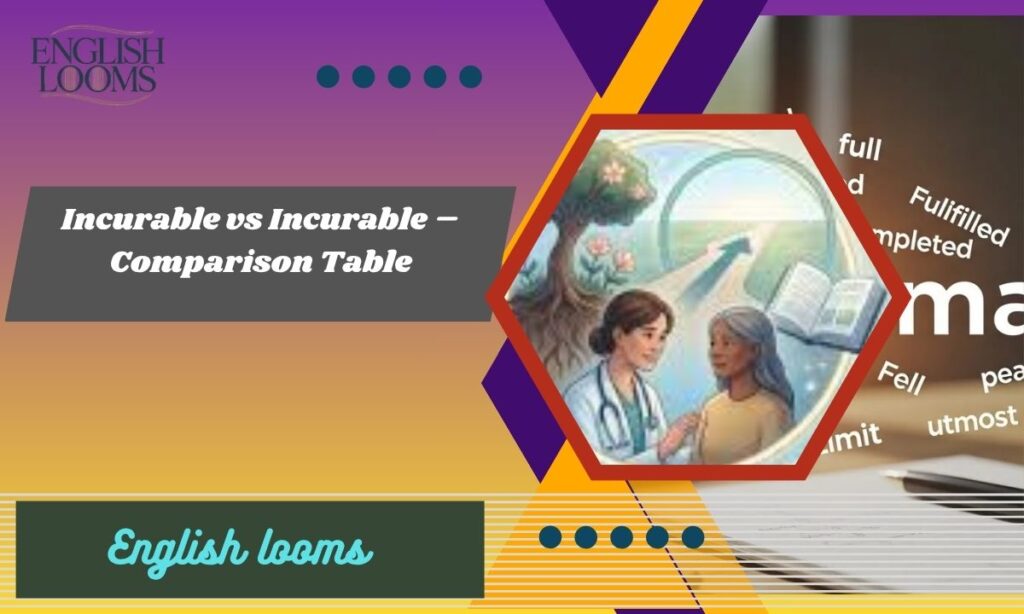 Incurable vs Incurable – Comparison Table