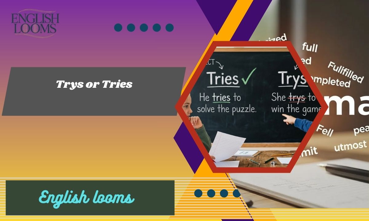 Trys or Tries :Which Spelling Is Correct? (Simple Grammar Guide)